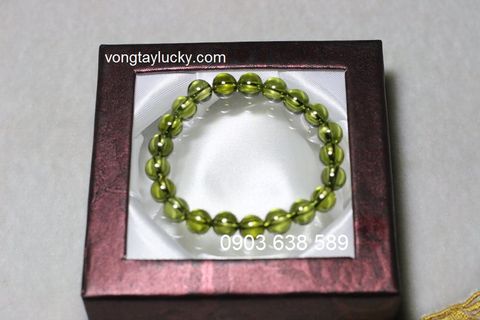  Vòng tay đá Topaz 8li hợp  mệnh Mộc, Hỏa 