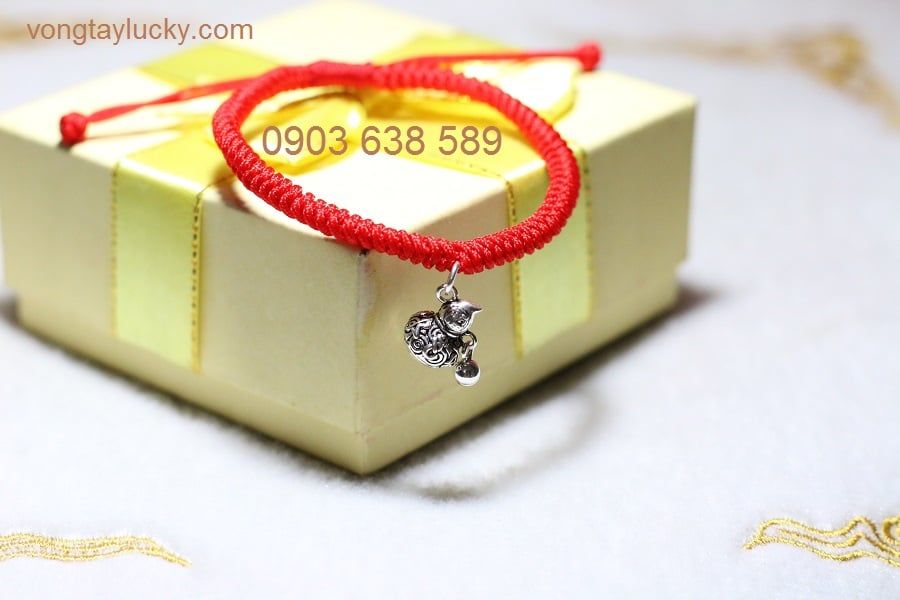 Vòng tay may mắn mix charm bạc Thái 925 bầu hồ lô phong thủy tài lộc và sức khỏe