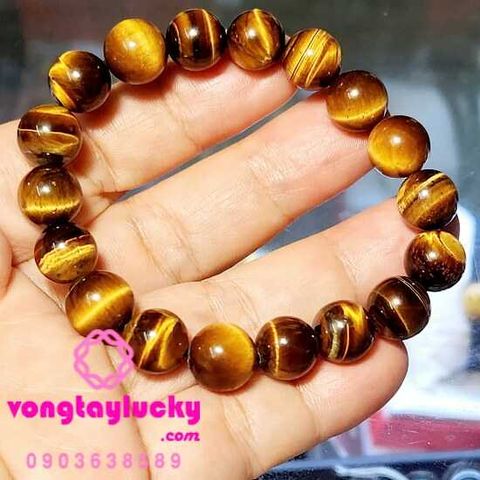 vòng tay đá mắt hổ, đá mắt hổ vàng nâu, đá mắt hổ 10li, vòng đeo tay đá mắt hổ, đá mắt hổ tự nhiên