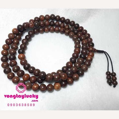 chuỗi 108 hạt, chuỗi gỗ trắc, chuỗi niệm Phật, chuỗi đeo cổ, gỗ trắc tự nhiên, gỗ trắc 12li