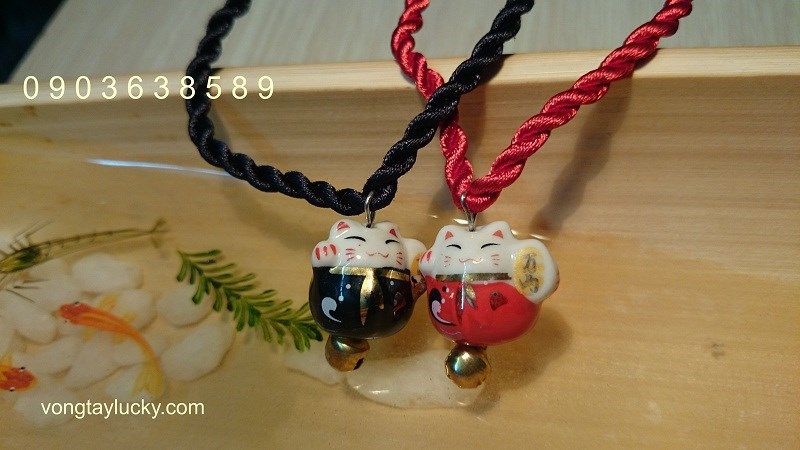 Vòng tay mèo Đại Phúc Maneki Neko cặp đôi LMSL006-07 (2cái)