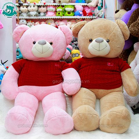 Gấu Bông Teddy Nhung Áo Len Đại