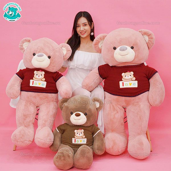 Gấu bông Teddy Áo Len Gấu Love