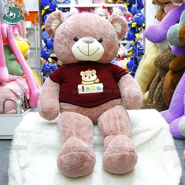 Gấu bông Teddy Áo Len Gấu Love 1m4