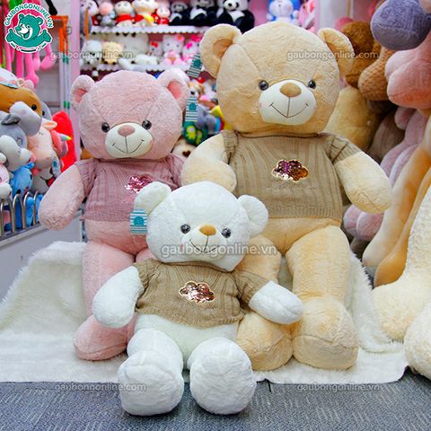 Gấu Bông Teddy Áo Len Mây