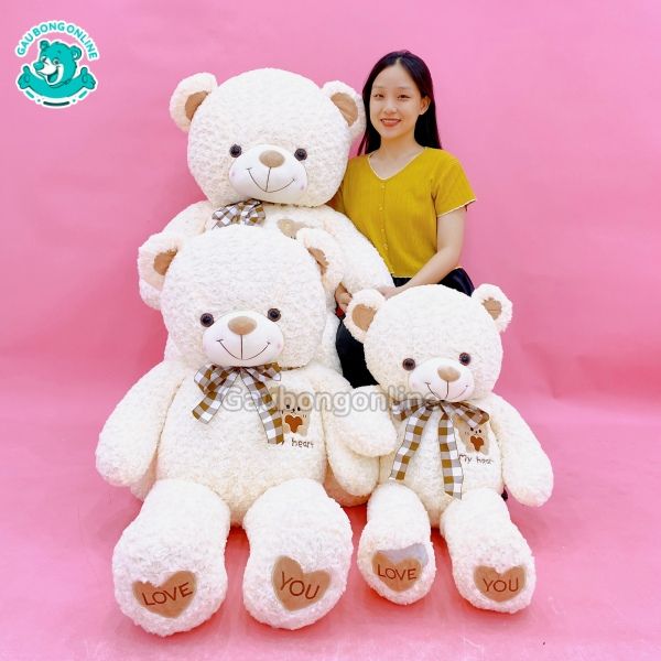 Gấu Bông Teddy Mặt Gấu Ôm Tim