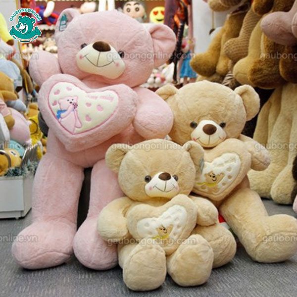 Gấu bông Teddy- Ôm Tim Gấu 1m1