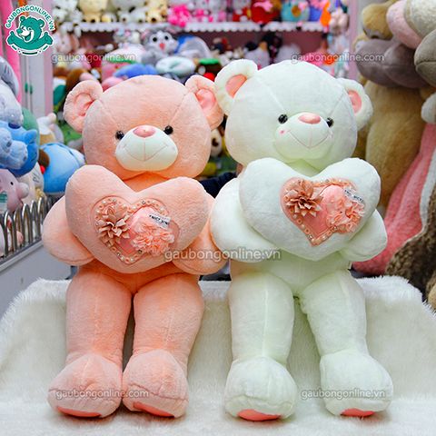 Gấu bông Teddy - Ôm Tim Hoa