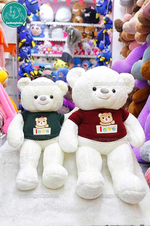 Gấu bông Teddy Áo Len Gấu Love 80cm