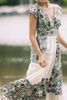 Đầm Maxi Chắp Ghép Hoa Vintage