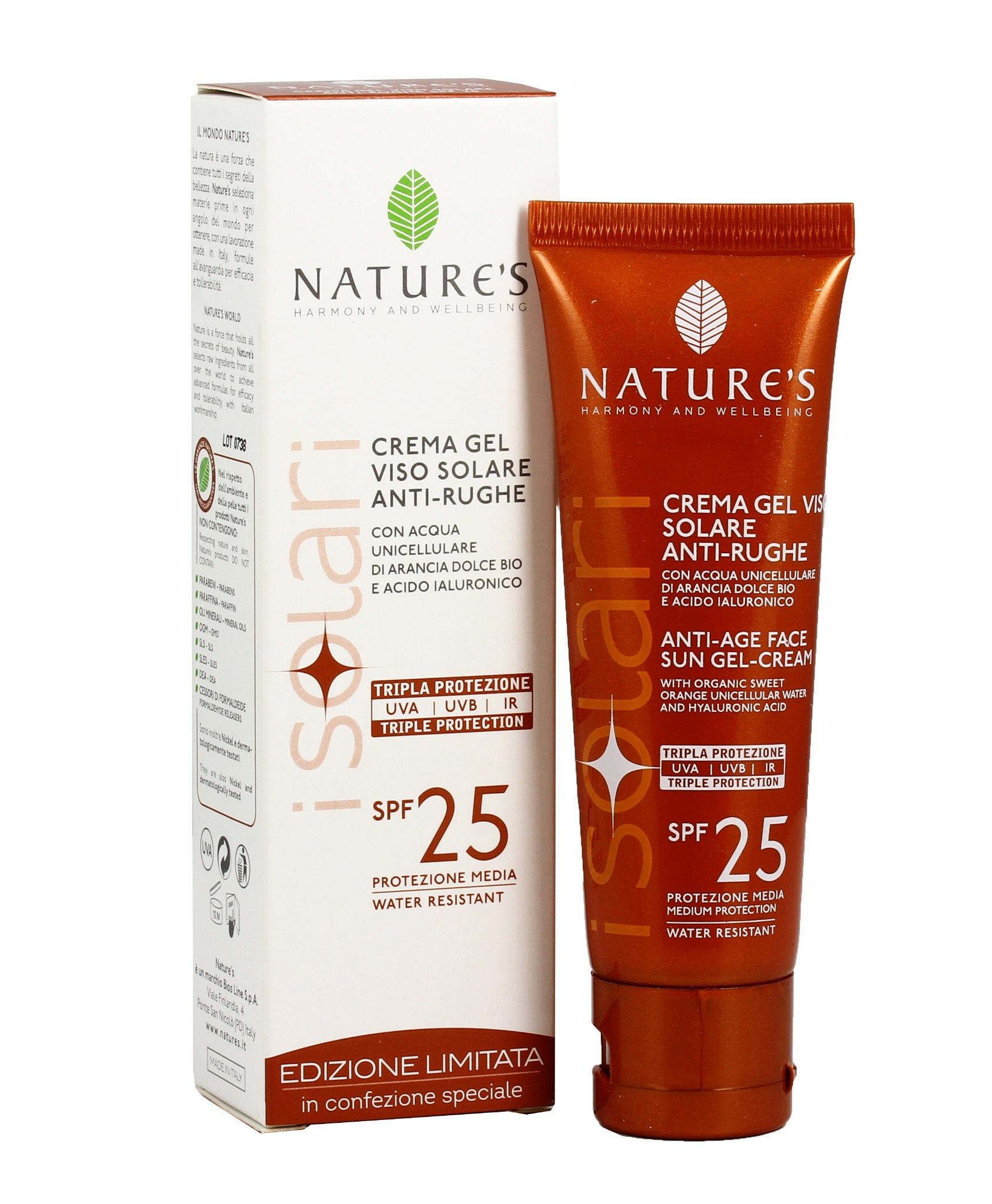 NATURE'S SOLARE CREMA ANTIAGE FACE &LIPS SPF 25