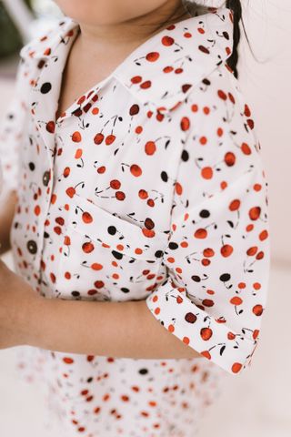  Pyjamas Bé Cherry Đỏ 