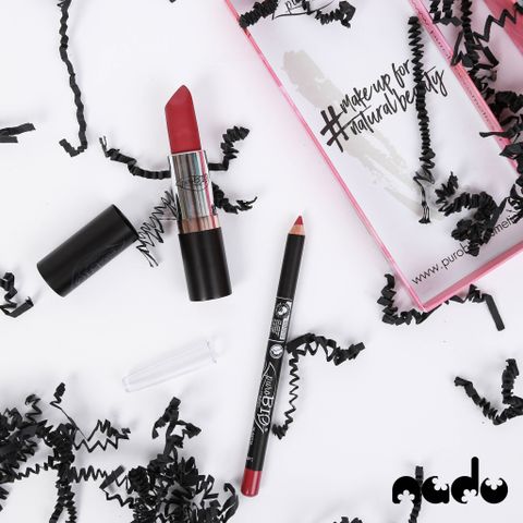  PUROBIO COSMETICS GIFT SET LIPSTICK 04 + LIPLINER 38 