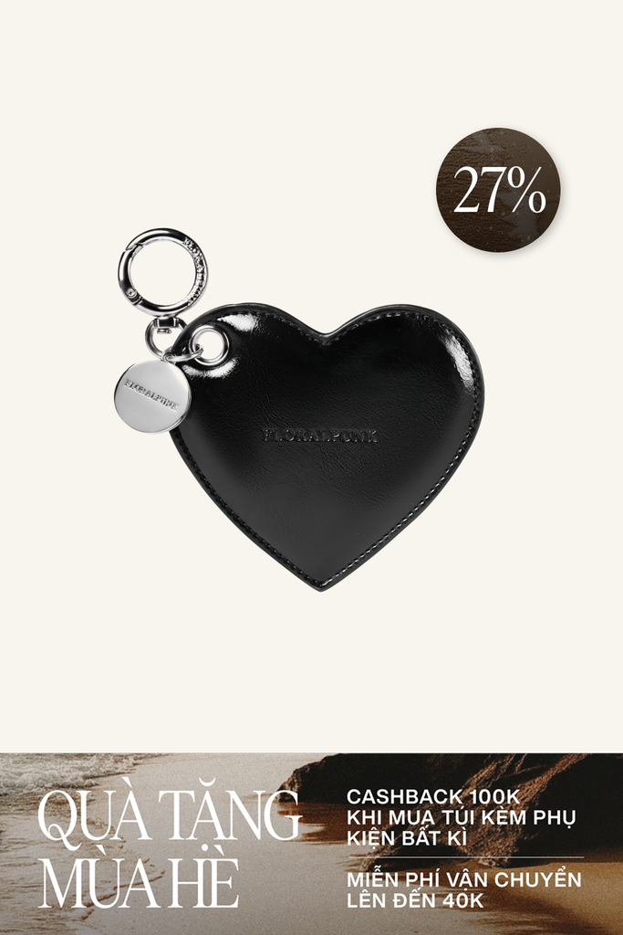 Heart Charm - Matte Black