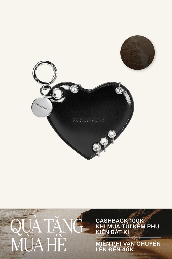 Rebel Heart Keychain - Black
