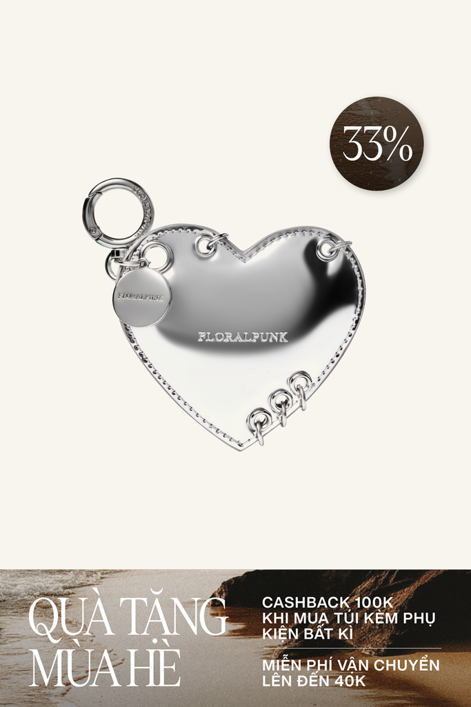 Rebel Heart Keychain - Silver
