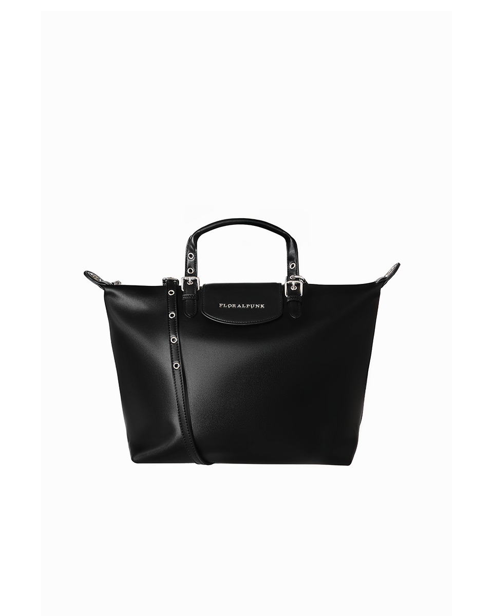 Leather handbag Oroton Black (Oroton Signature Monogram