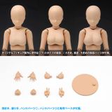  1/12 Scale Movable Body Female Type [Deluxe] Light Brown Plastic Model 