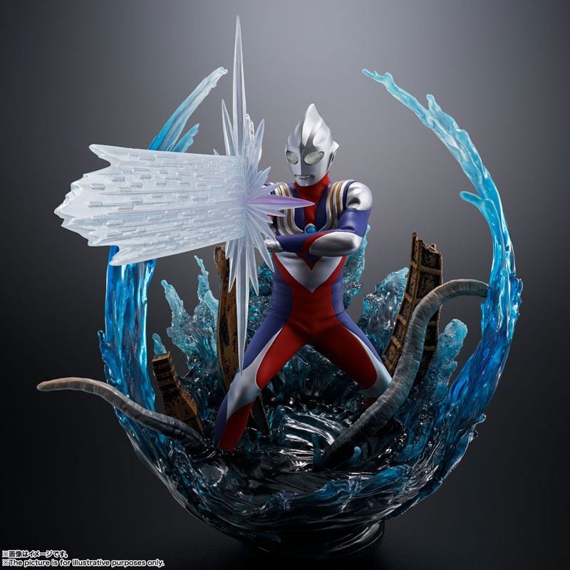 Vỉ đồ chơi siêu nhân điện quang Ultraman Tiga và điện thoại 9924C