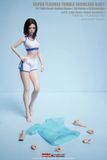  1/6 Super Flexible Female Seamless Body Pale Small Bust Girls Body S44 w/Head 