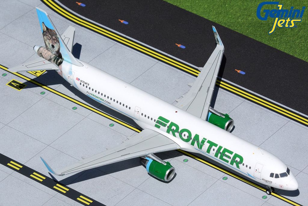 Frontier Airbus A321 N704FR Virginia The Wolf GeminiJets 1:200 G2FFT973