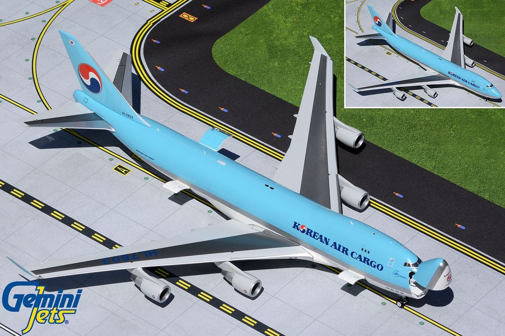 Korean Air Cargo Boeing 747-400ERF Interactive HL7603 GeminiJets 1:200 G2KAL930