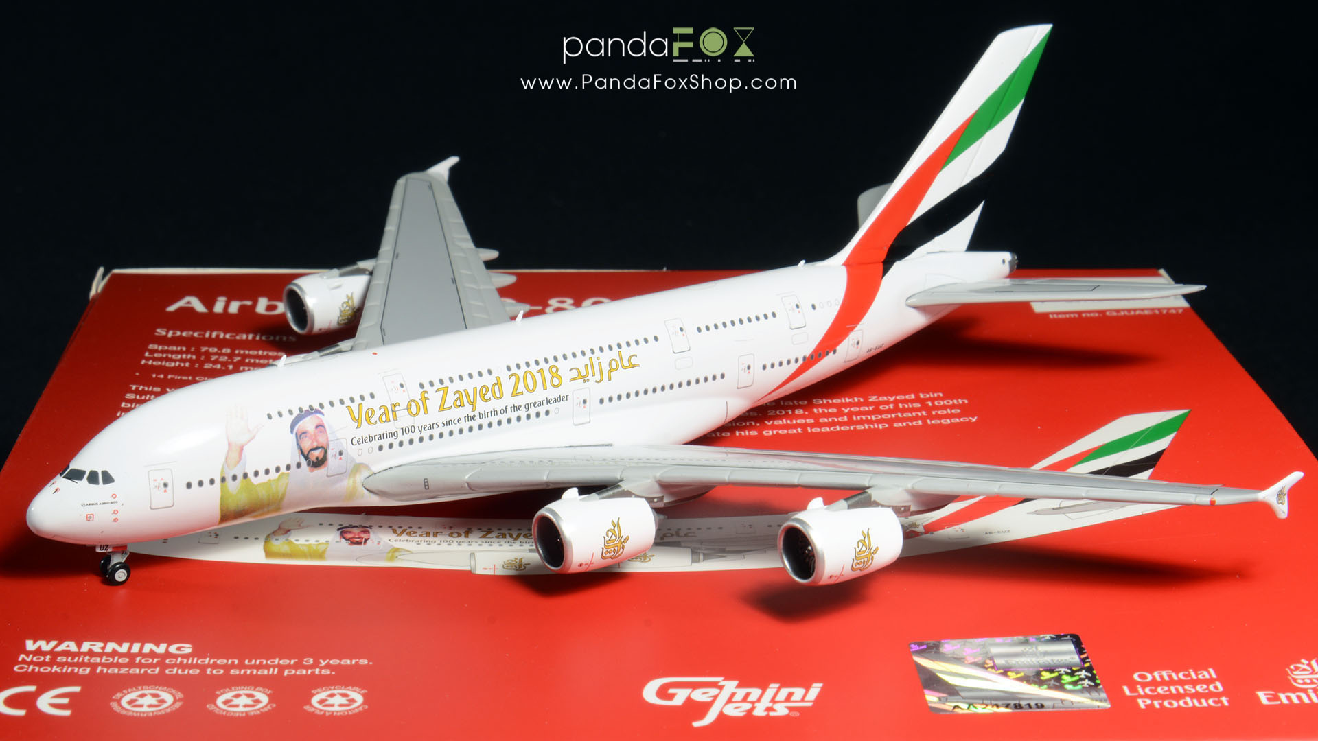 Mô hình máy bay Emirates Airbus A380 47cm lắp ráp có đèn Everfly   banmohinhtinhcom