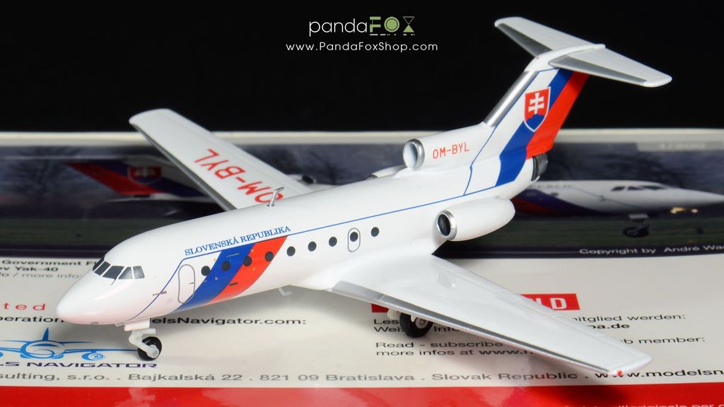 Mô Hình Máy Bay Slovak Air Force Yakolev Yak-40 OM-BYL | Herpa 1:200