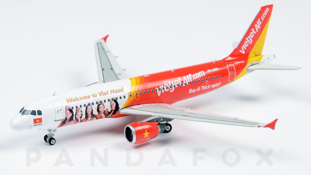 Mô Hình Máy Bay VietJet Air Airbus A320 VN-A689 Welcome to Vietnam | Phoenix 1:400