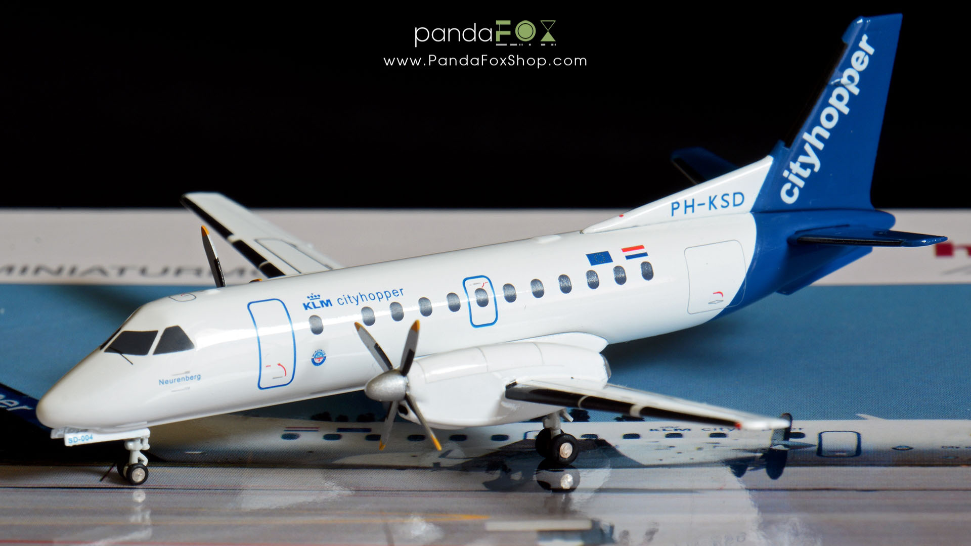 Mô Hình Máy Bay KLM Cityhopper Saab 340 PH-KSD PandaFox Toys