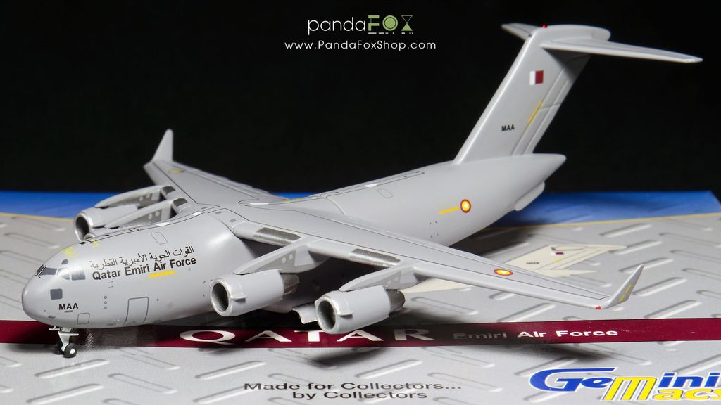 Qatar Emiri Air Force Boeing C-17 QA01 GeminiJets 1:400 GMQAF044