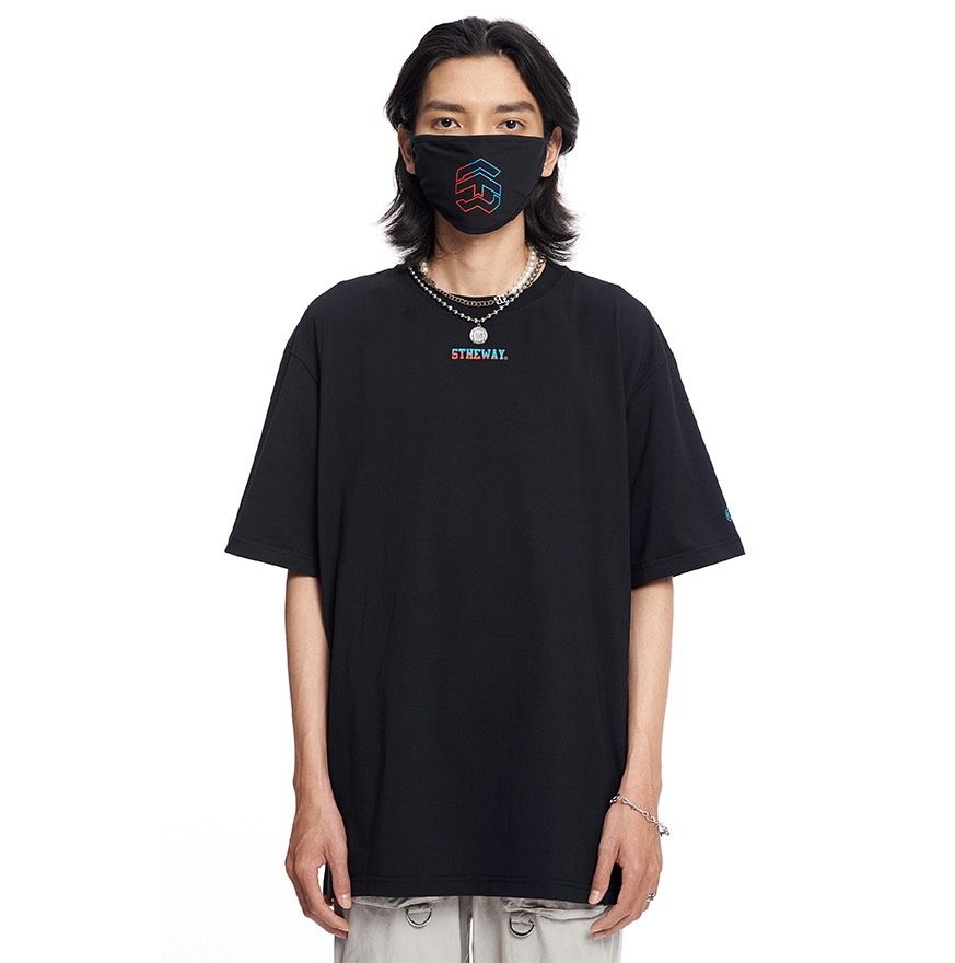 /two-tone line/ Big Logo Mask