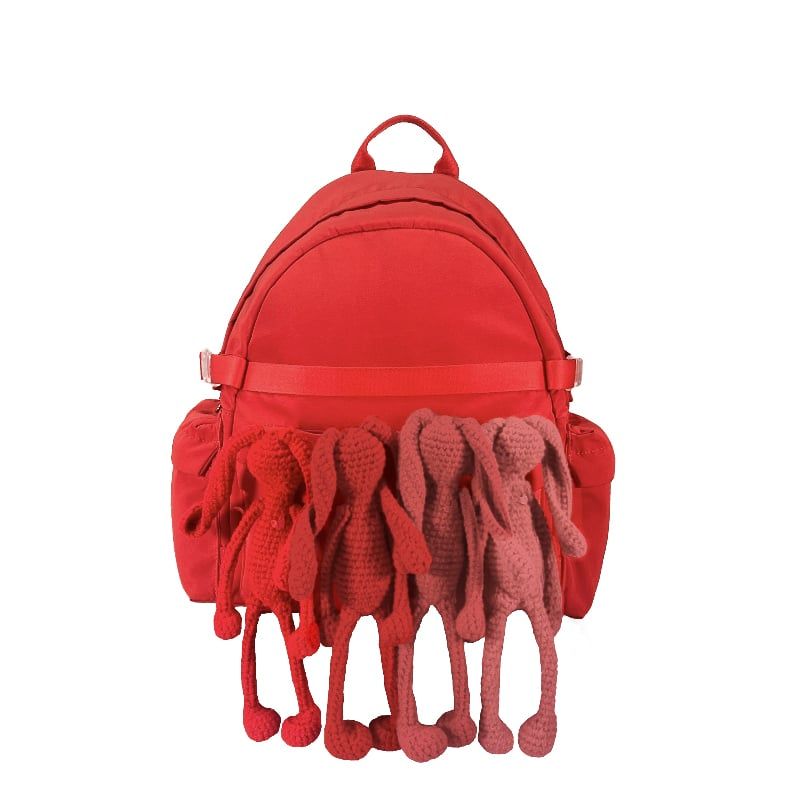 FULL TOPPING /longtail bunny/ BOXY ROCKET BACKPACK - CHERRY