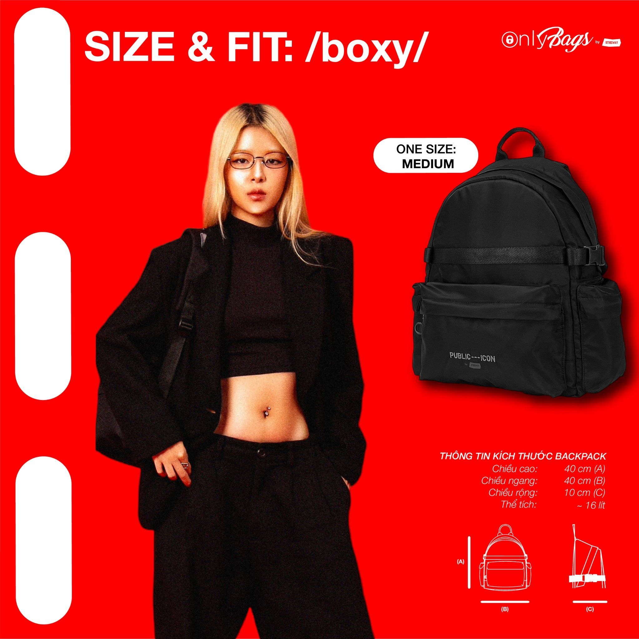 /mono colo/ BOXY ROCKET BACKPACK™ - CHERRY