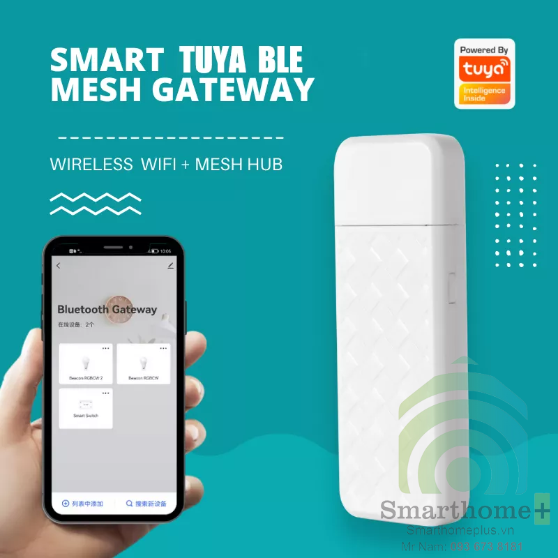 Trung Tâm Nhà Thông Minh Bluetooth SIG Kết Nối Wifi Tuya BLE2