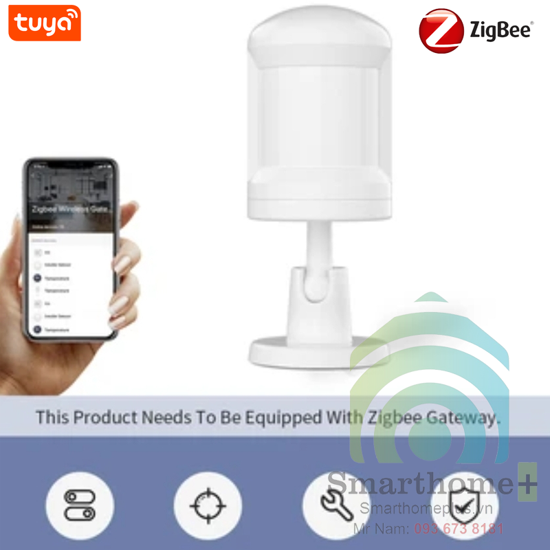 Cảm Biến Chuyển Động Hồng Ngoại Zigbee Tuya TPIR1