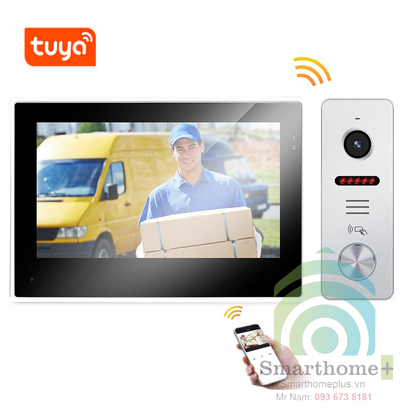 Chuông Cửa Có Màn Hình 7'' 1080P Wifi App Tuya SHP-SW6B