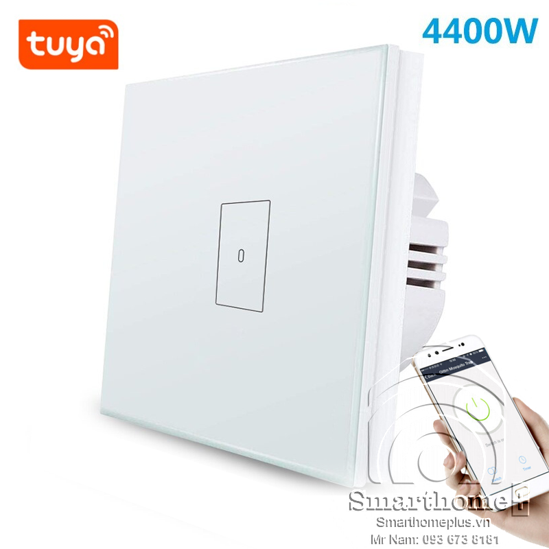 Công Tắc Wifi Công Suất Lớn 20A Hình Vuông Tuya FW2-EU