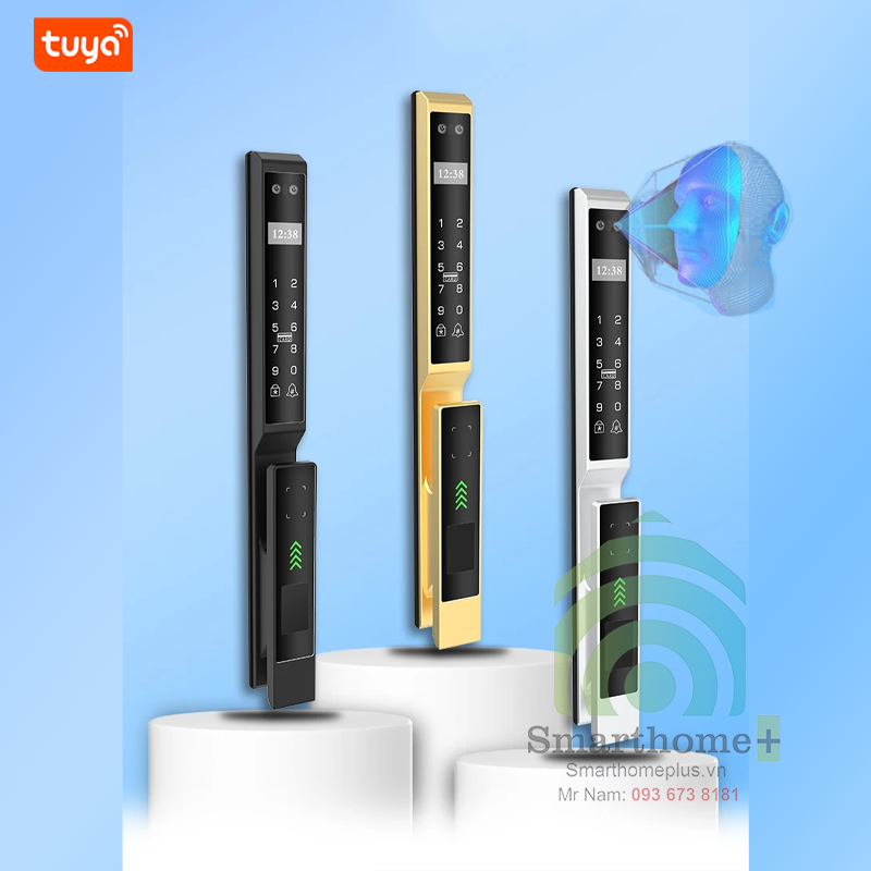 Khóa Cửa Nhôm Xingfa IP65 Nhận Diện Khuôn Mặt FaceID 3D Wifi Tuya SHP-DLS10v3