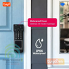 Khóa Cổng Chống Nước 2 Mặt Đọc Vân Tay Thẻ Từ Mã Số Lưỡi Gà Móc Wifi Tuya SHP-IDL10Cv3