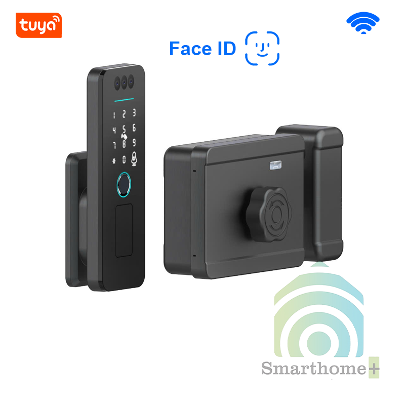 Khóa Cửa Gỗ FaceID Vân Tay Thẻ Từ Mã Số Wifi Tuya DL25v2 Pro