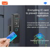 Khóa Cửa Gỗ FaceID Vân Tay Thẻ Từ Mã Số Wifi Tuya DL25v2 Pro