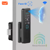 Khóa Cửa Gỗ FaceID Vân Tay Thẻ Từ Mã Số Wifi Tuya DL25v2 Pro