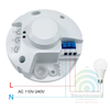 Công Tắc Cảm Ứng Chuyển Động Radar Vi Sóng Lắp Trần MS600