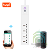 Ổ Cắm 4 Cổng Kéo Dài 15A Điều Khiển Qua Wifi Tuya TC4