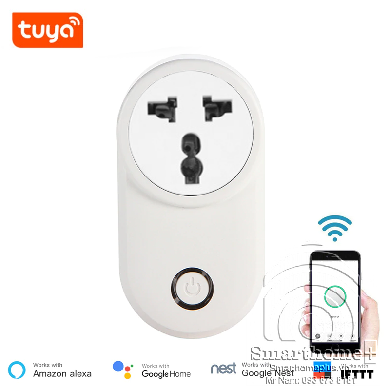 Ổ Cắm Wifi Điều Khiển Qua Điện Thoại Tuya TC5