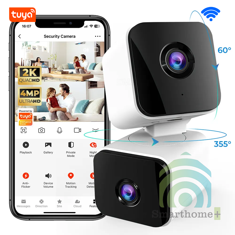 Camera Trong Nhà 2 Mắt 2 Màn Hình Wifi Độ Phân Giải 4M Tuya SHP-CI24