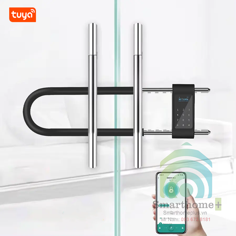 Khóa Bluetooth Chữ U Vân Tay Mã Số Thẻ Từ Tuya SHP-U3