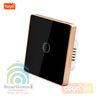 Công Tắc Zigbee Viền Kim Loại Nút Bấm Lõm Hình Vuông App Tuya SHP-ZLEU