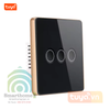 Công Tắc Zigbee Viền Kim Loại Nút Bấm Lõm Hình Vuông App Tuya SHP-ZLEU